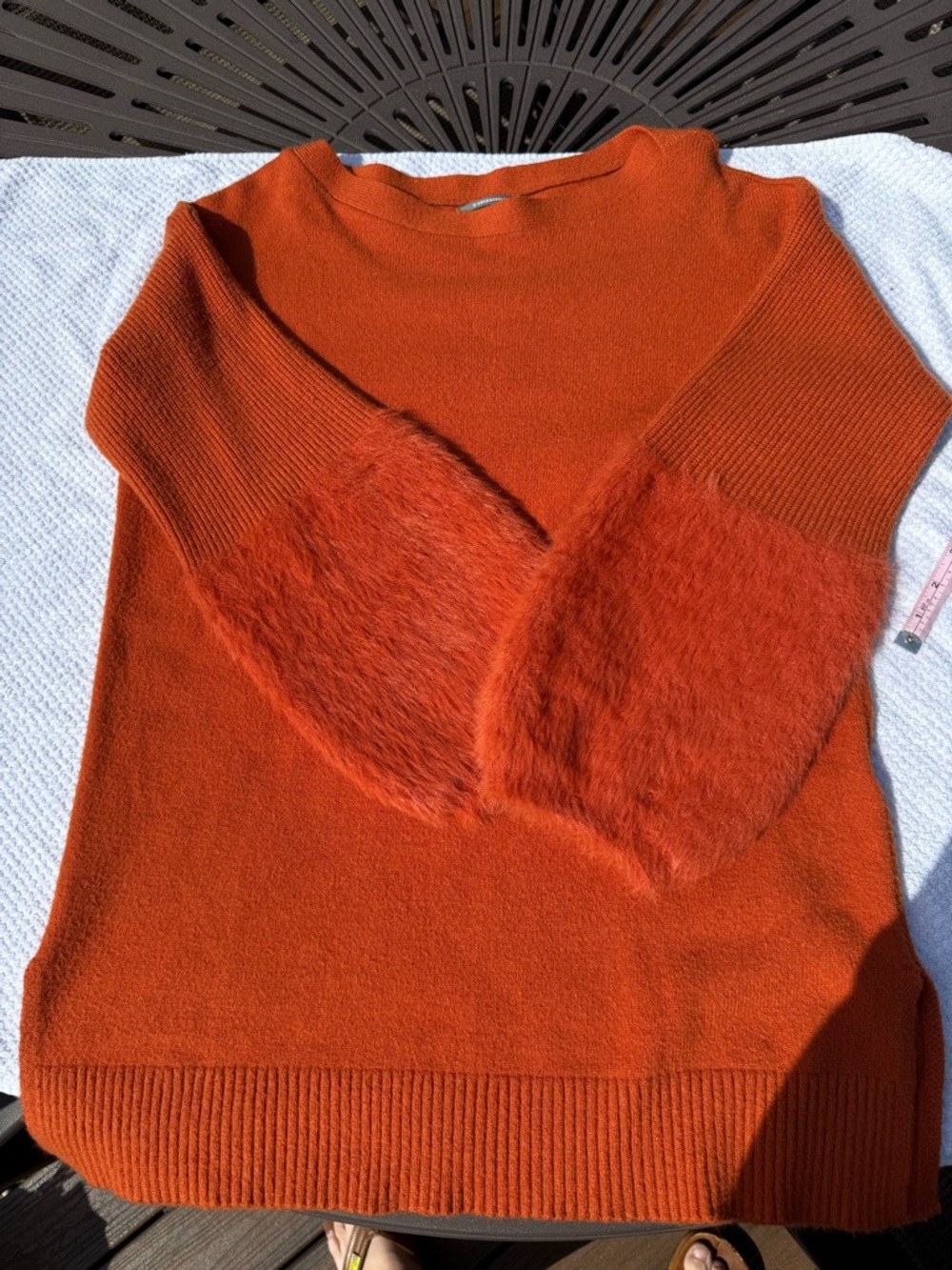 Anthropologie Colma Tunic Sweater Burnt
Orange Eyelash Cuffs Women's Size Medium - Picture 2 of 9